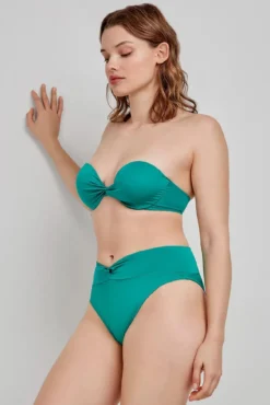 Top de biquíni cai liso verde