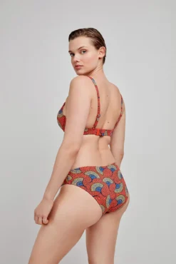 Top de biquíni com estampado tribal
