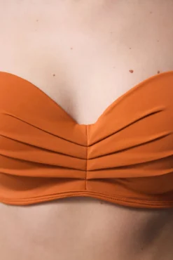 Top de biquíni laranja