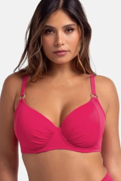 Top de biquíni rosa