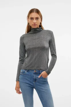 Top de gola e lurex