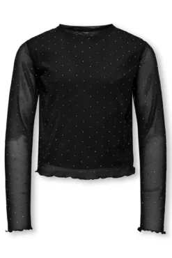Top de malha com detalhe de brilho