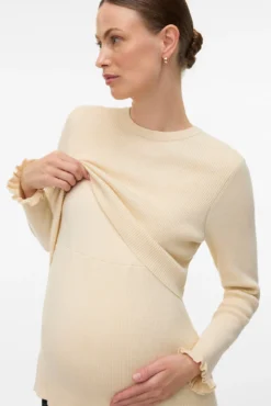 Top de malha para maternity e amamentação