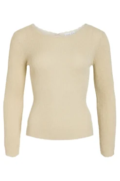 Top de malha reversível com lurex