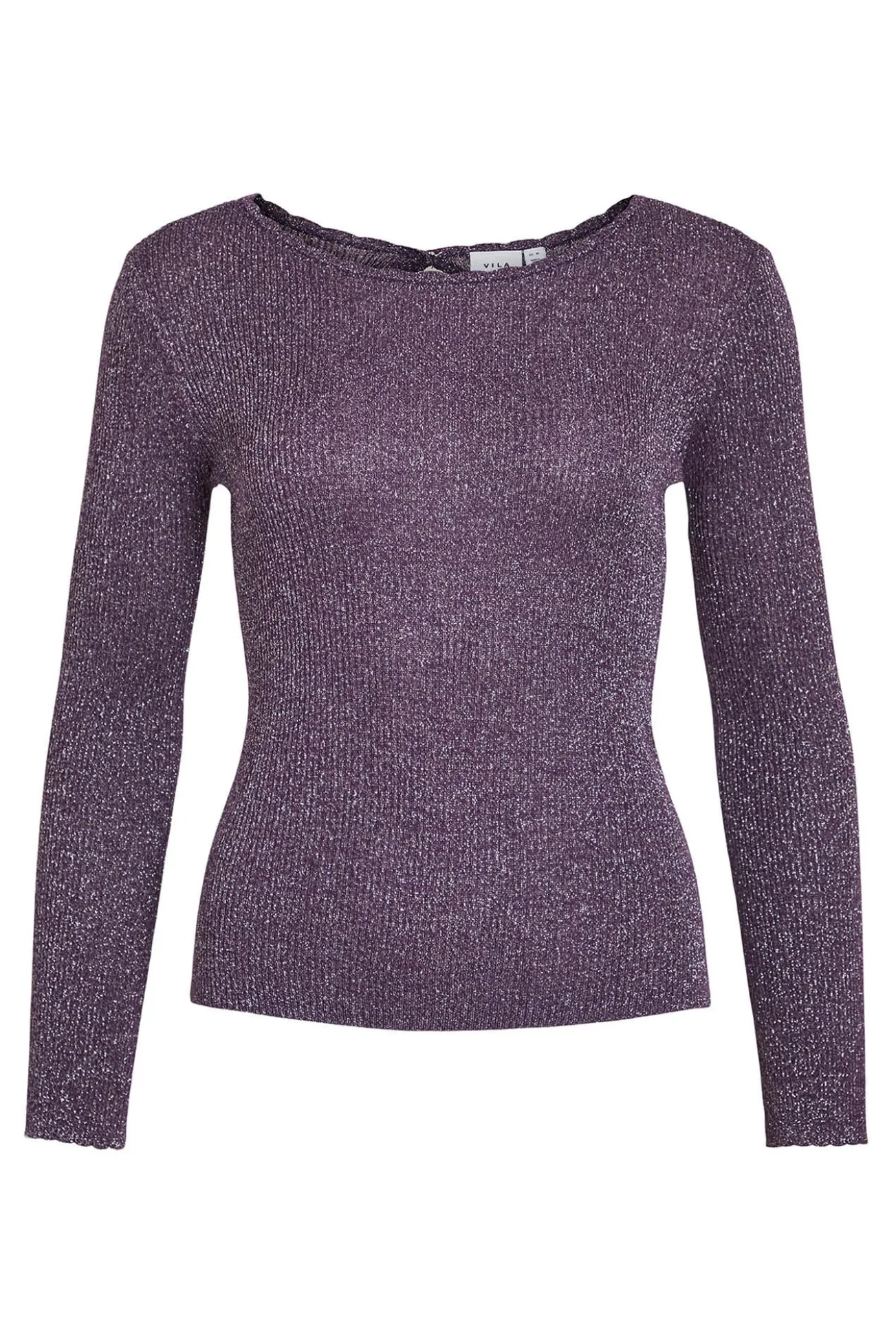 Top de malha reversível com lurex