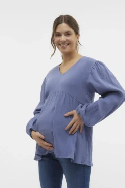 Top de manga comprida maternity