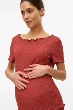 Top de manga curta maternity