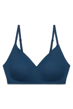 Top triangular liso clean cut azul