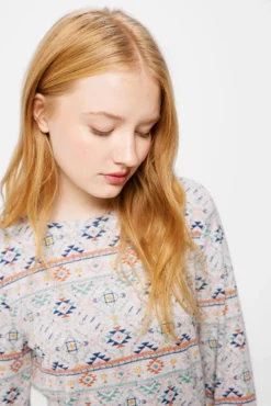 T-shirt bimatéria malha cortada estampada