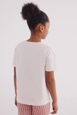 T-shirt Bonjour para menina