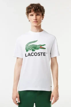 T-shirt com estampado de assinatura em malha de algodão