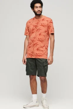 T-shirt com estampado sobretingido Vintage