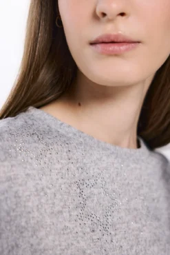T-shirt com estrelas cravejadas de cristais