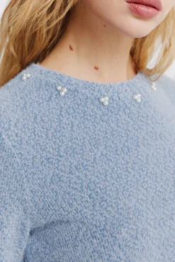 T-shirt de chenille gola fantasia