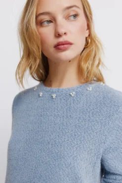 T-shirt de chenille gola fantasia
