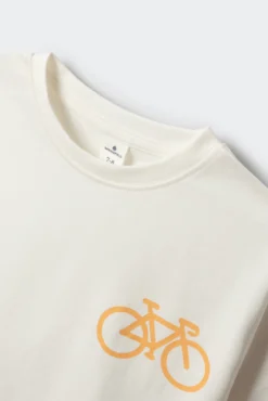 T-shirt de manga curta boxy para criança