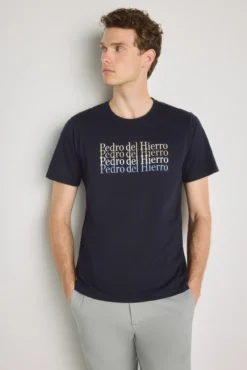 T-shirt de manga curta estampada
