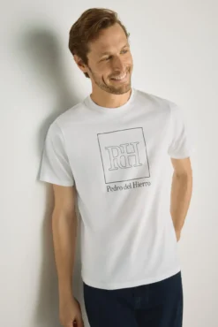 T-shirt de manga curta estampada