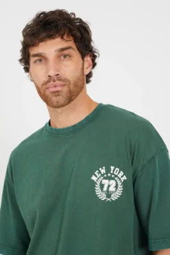 T-shirt de manga curta estampada