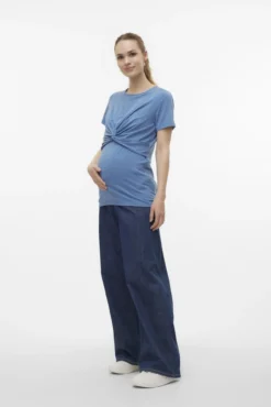 T-shirt de manga curta maternity e amamentação