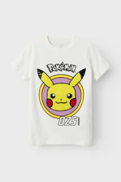 T-shirt de menina de POKÉMON de manga curta com lantejoulas