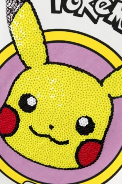 T-shirt de menina de POKÉMON de manga curta com lantejoulas