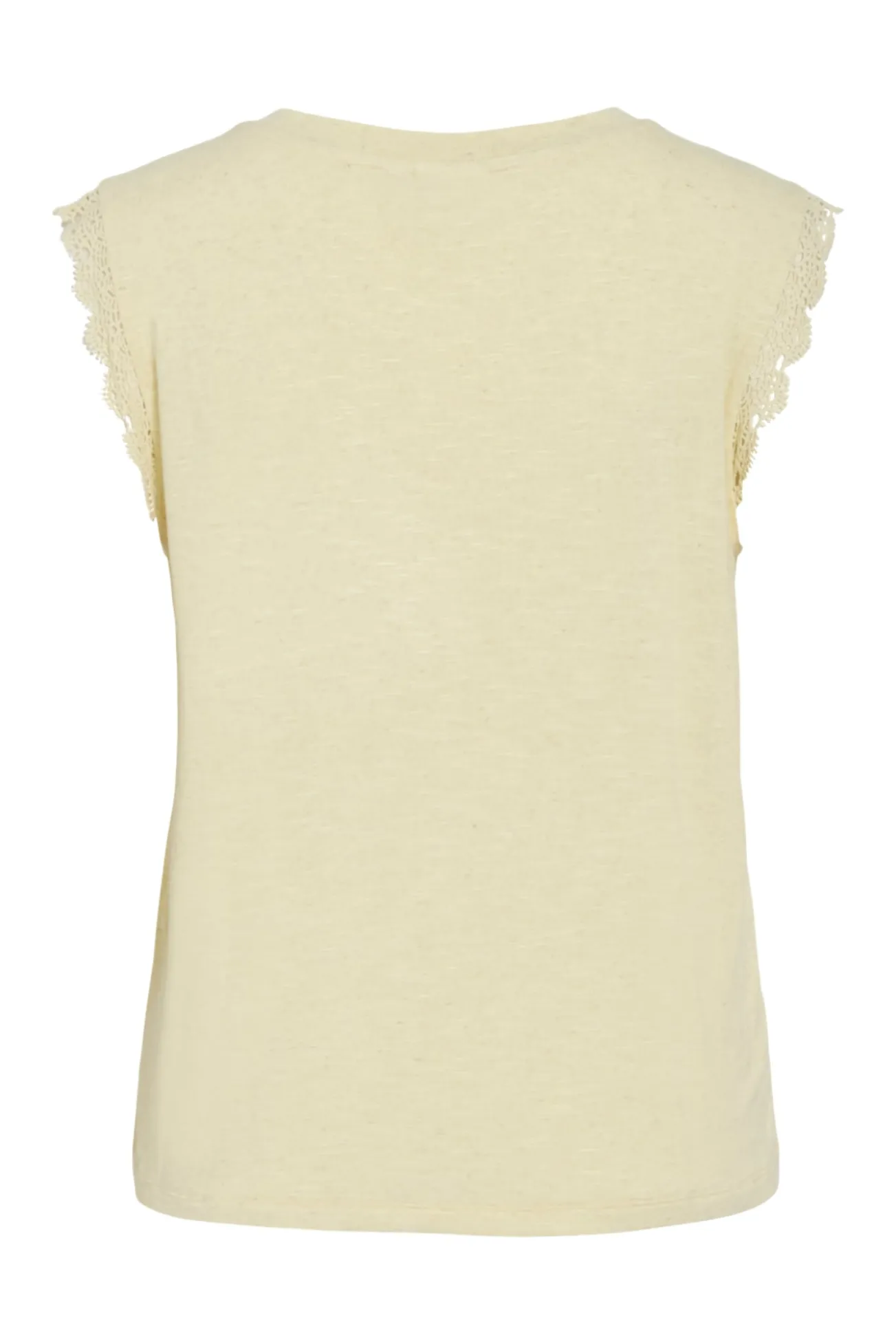 T-shirt de mulher com renda nas mangas
