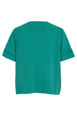 T-shirt de mulher manga curta croché