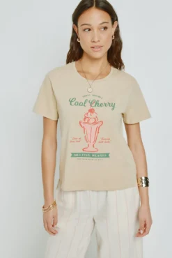 T-shirt estampada de manga curta