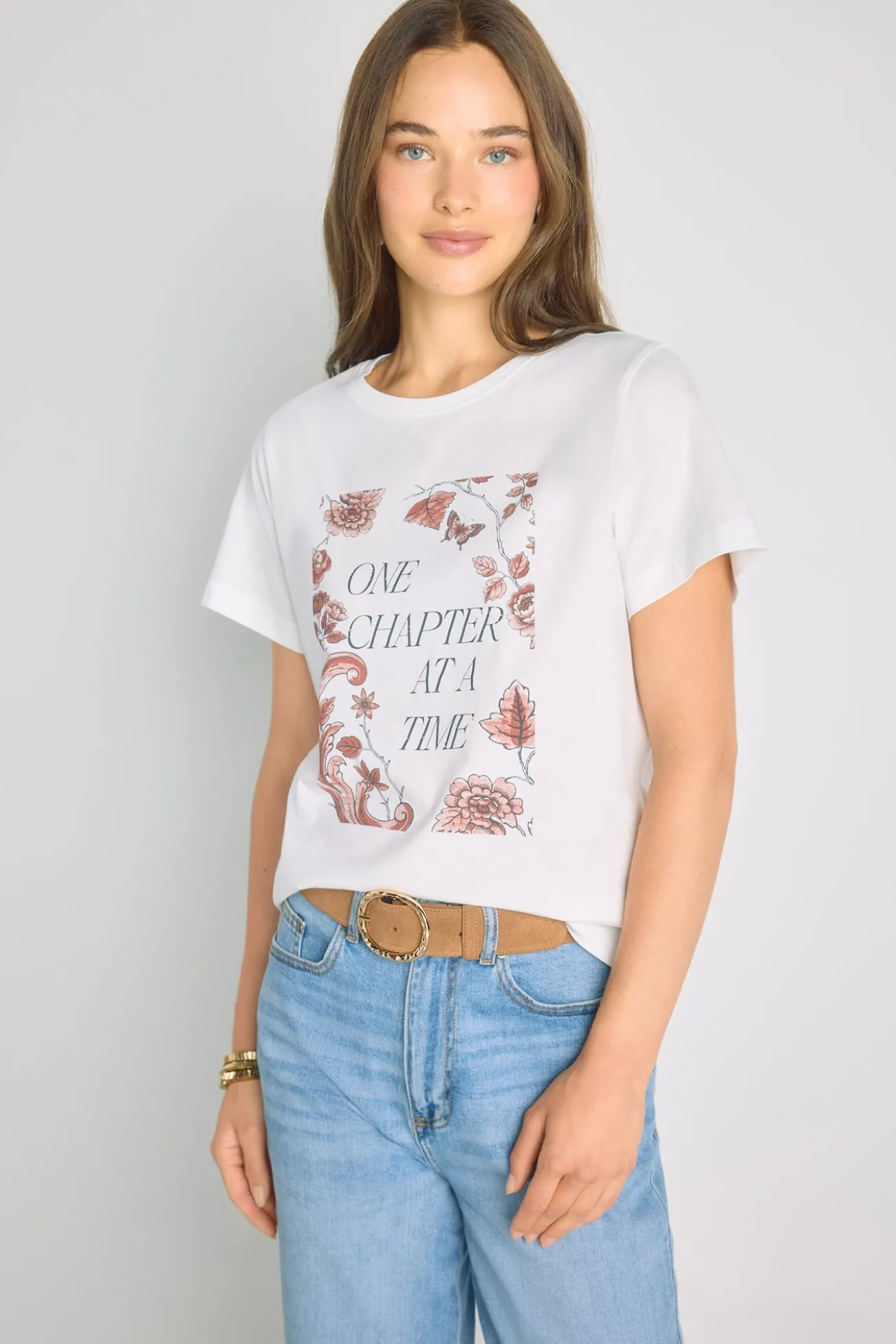 T-shirt estampada de manga curta