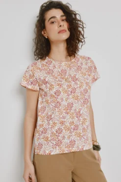 T-shirt estampada de manga curta