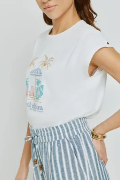 T-shirt estampada de manga curta