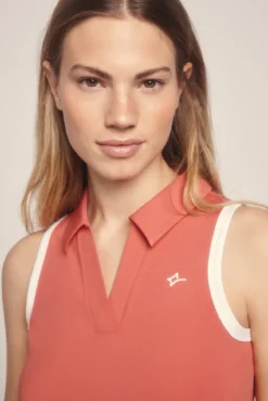T-shirt gola polo gola coral