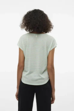T-shirt lúrex com decote