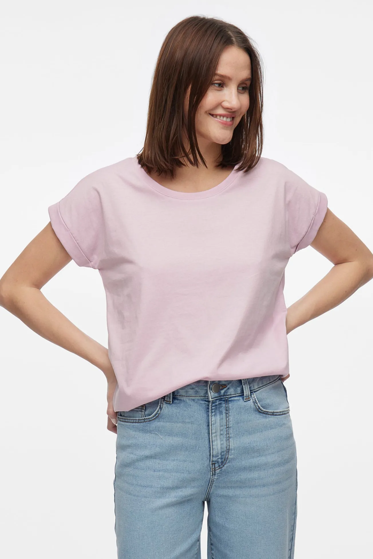 T-shirt manga curta em algodão orgânico