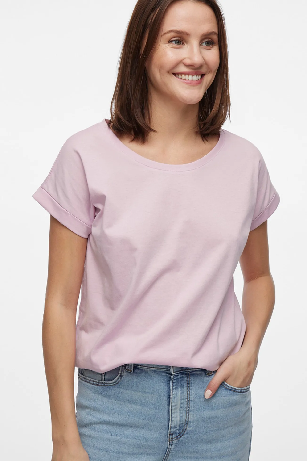 T-shirt manga curta em algodão orgânico