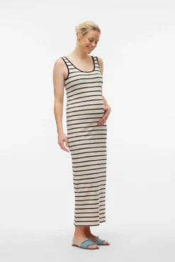 Vestido alças de algodão para maternity