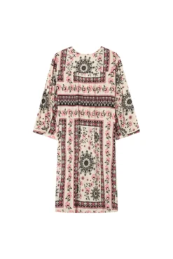 Vestido babydoll estampado boêmio