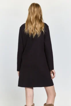 Vestido básico de tecido plush