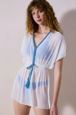 Vestido cafetã branco