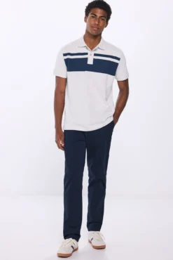 Vestido calças chino slim fit confortável