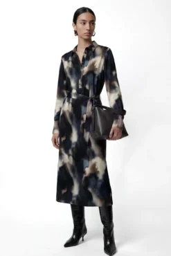 Vestido camisa midi