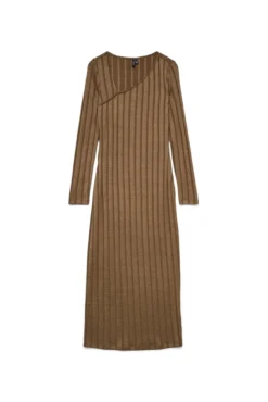 vestido canelado 7/8