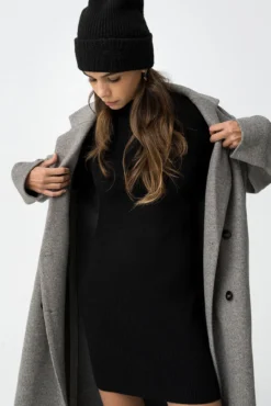 Vestido canelado super slim fit
