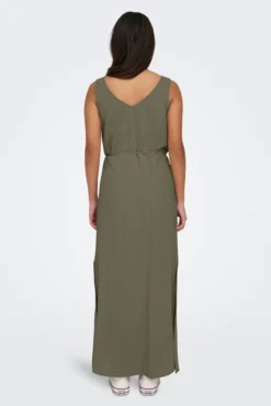 Vestido comprido em linho