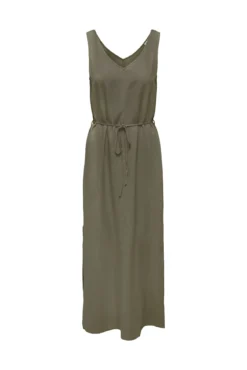 Vestido comprido em linho