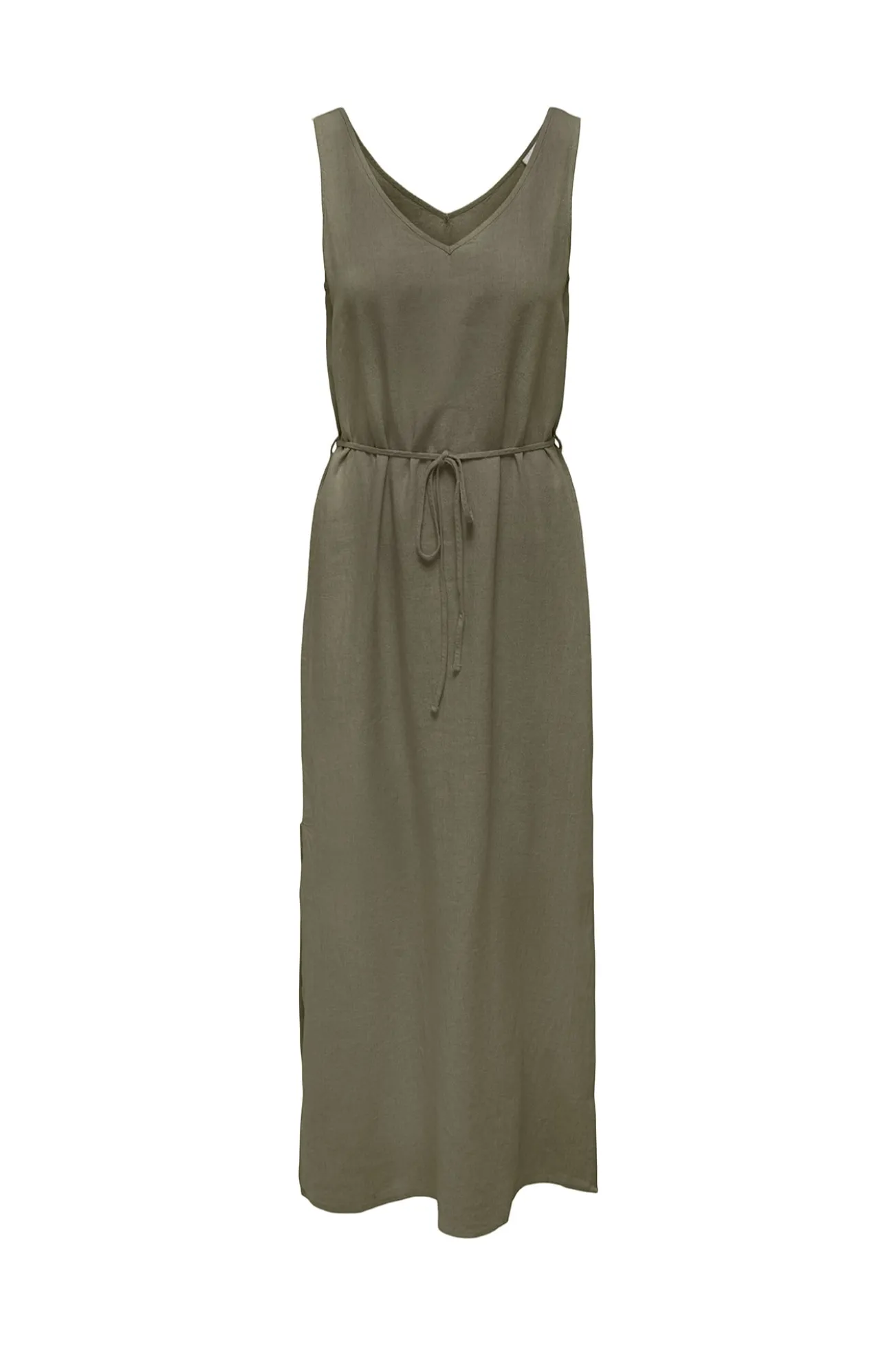 Vestido comprido em linho