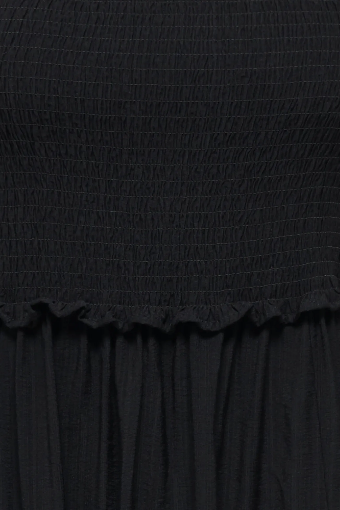 Vestido comprido em tecido favo de mel