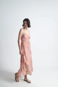 Vestido comprido estampado