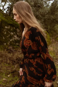 Vestido comprido estampado